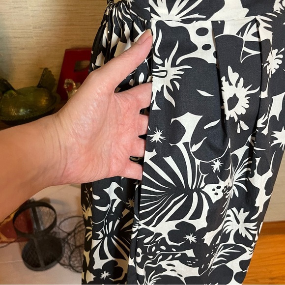 Whit Two Anthropologie Hana Embroidered Dress Women's Size 4 Cotton Stretch Blue - Picture 5 of 9